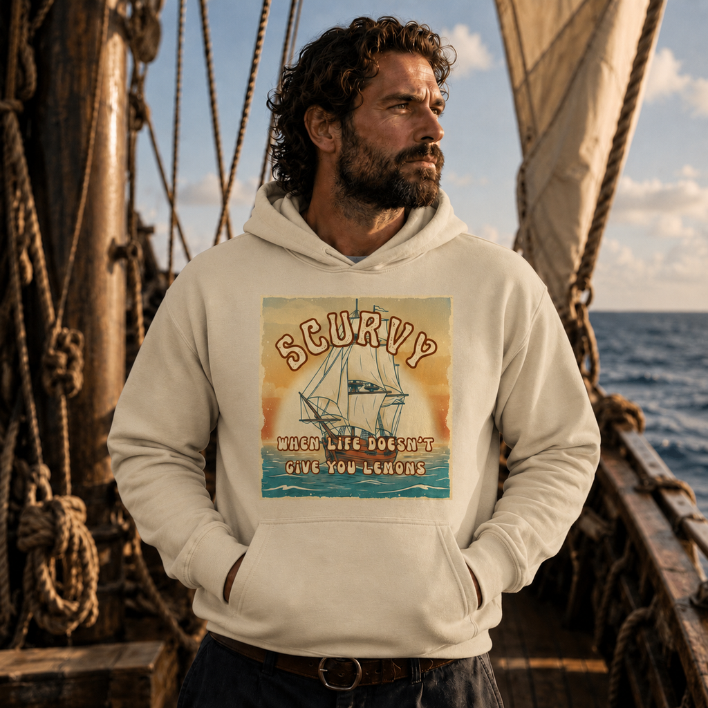 Scurvy – When Life Doesn’t Give You Lemons | Vintage 70s Humor Hoodie 🍋