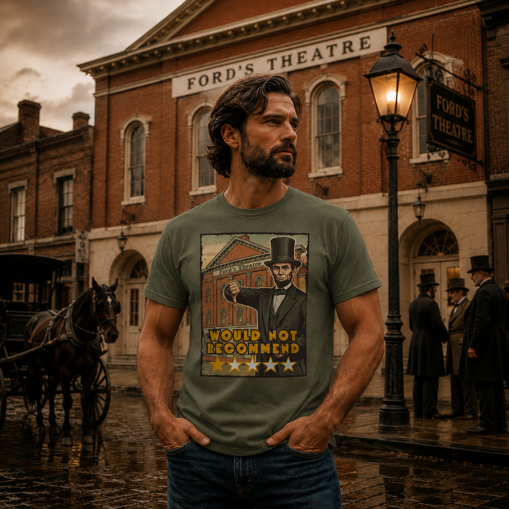 Abraham Lincoln “Would Not Recommend” Ford’s Theatre Vintage T-Shirt ⭐🎭