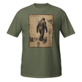 Vintage Sasquatch field notes tee inspired by 1811 cryptid sightings 👣 Retro naturalist sketch aesthetic with distressed antique explorer vibes 🌲