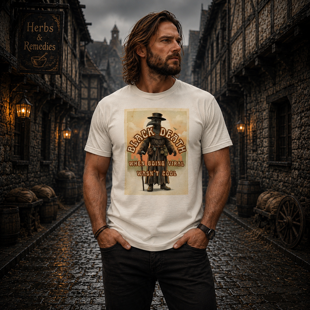 Plague Doctor Vintage Retro Graphic T-Shirt | Medieval 70s Gothic Tee ☠️🦠
