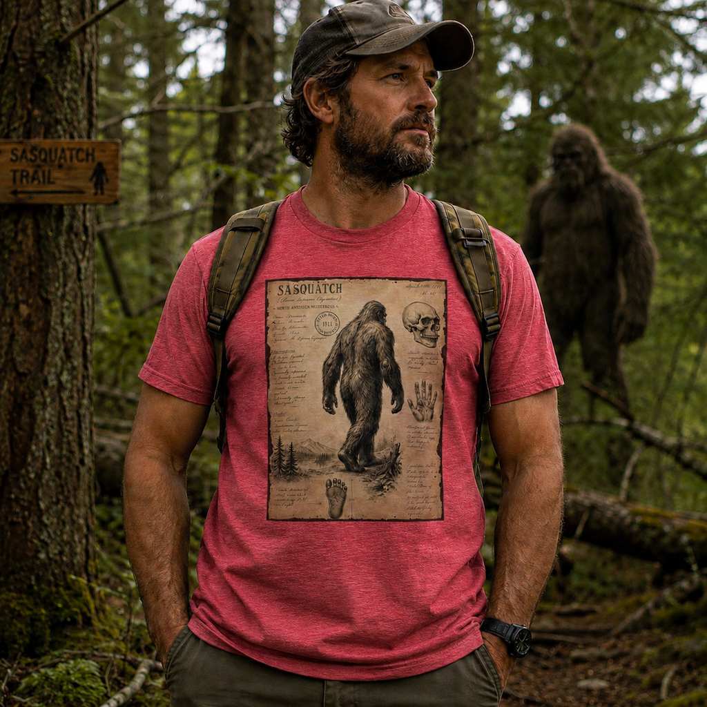 1811 Sasquatch Naturalist Field Notes T-Shirt | Vintage Cryptid Explorer Tee 👣📜