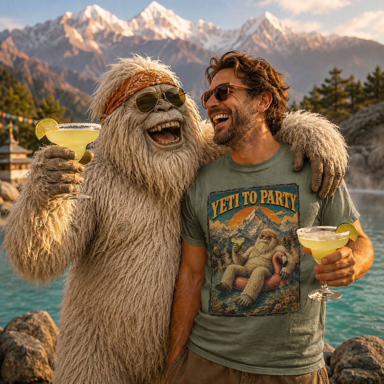 Yeti to Party T-Shirt | Funny Vintage Yeti Cryptid Tee 🏔️🦩😎