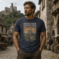 Medieval Europe National Park 🏰 Vintage Retro History T-Shirt | Knight & Castle Adventure Tee ⚔️
