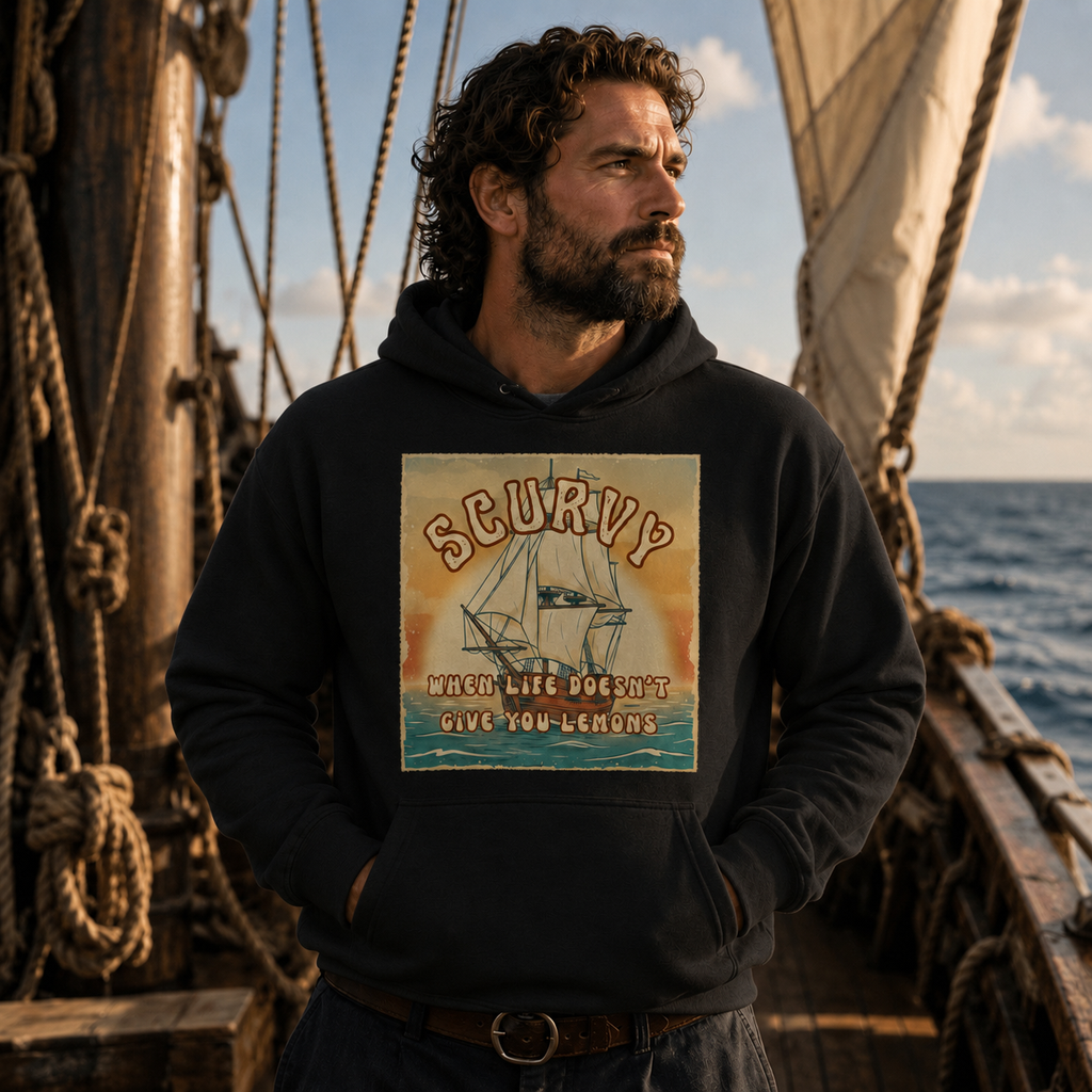 Scurvy – When Life Doesn’t Give You Lemons | Vintage 70s Humor Hoodie 🍋