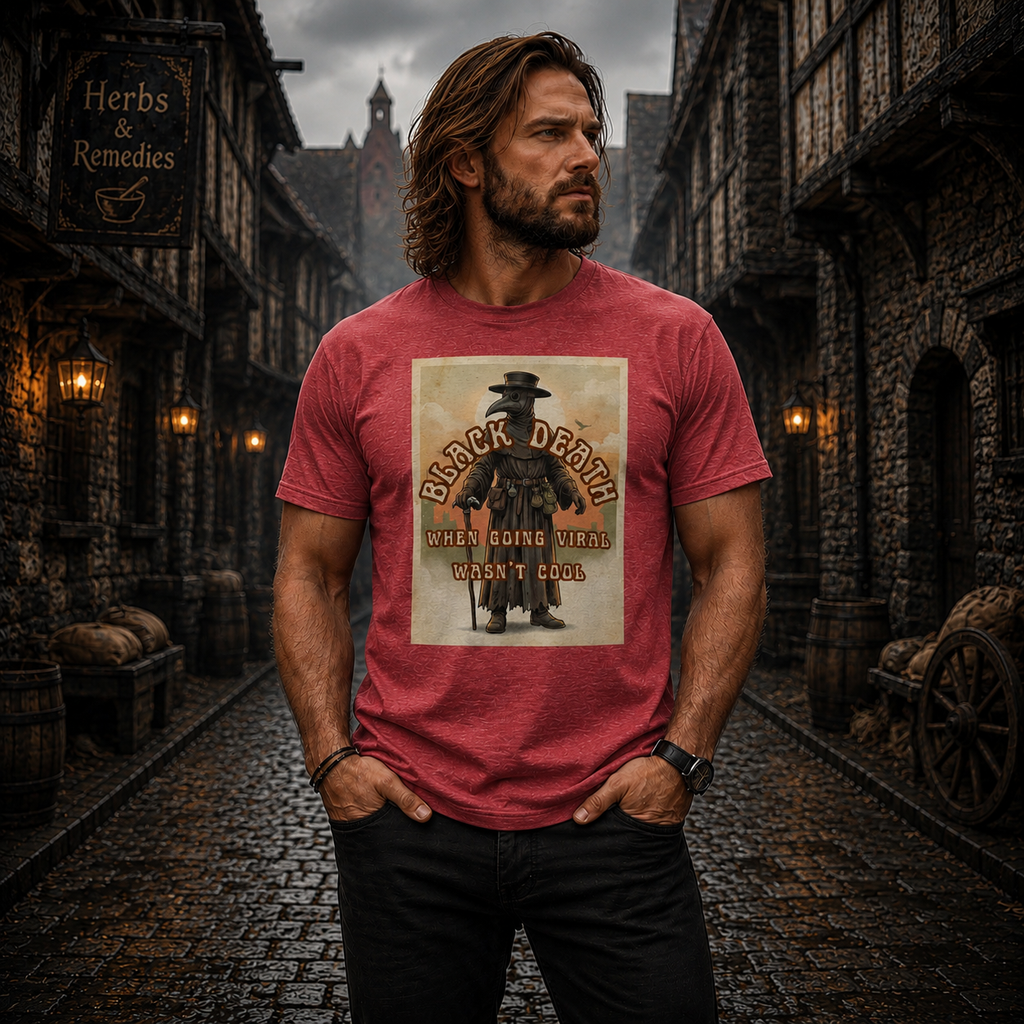 Plague Doctor Vintage Retro Graphic T-Shirt | Medieval 70s Gothic Tee ☠️🦠