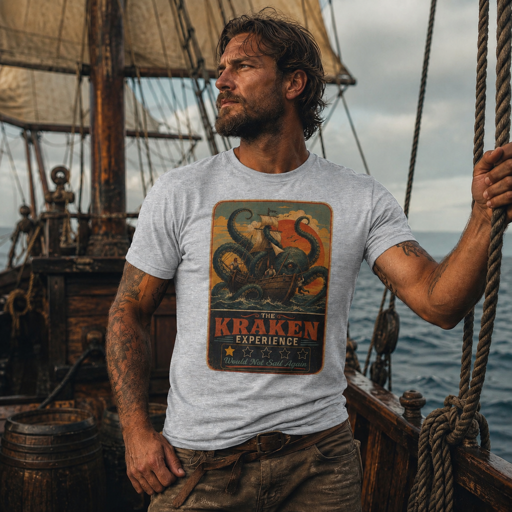 The Kraken Experience T-Shirt | Would Not Sail Again Vintage Kraken Tee