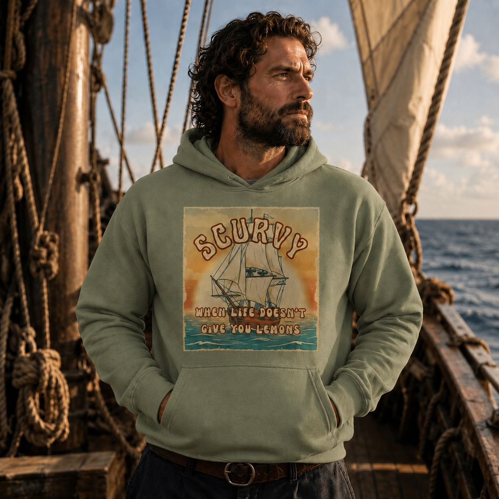Scurvy – When Life Doesn’t Give You Lemons | Vintage 70s Humor Hoodie 🍋