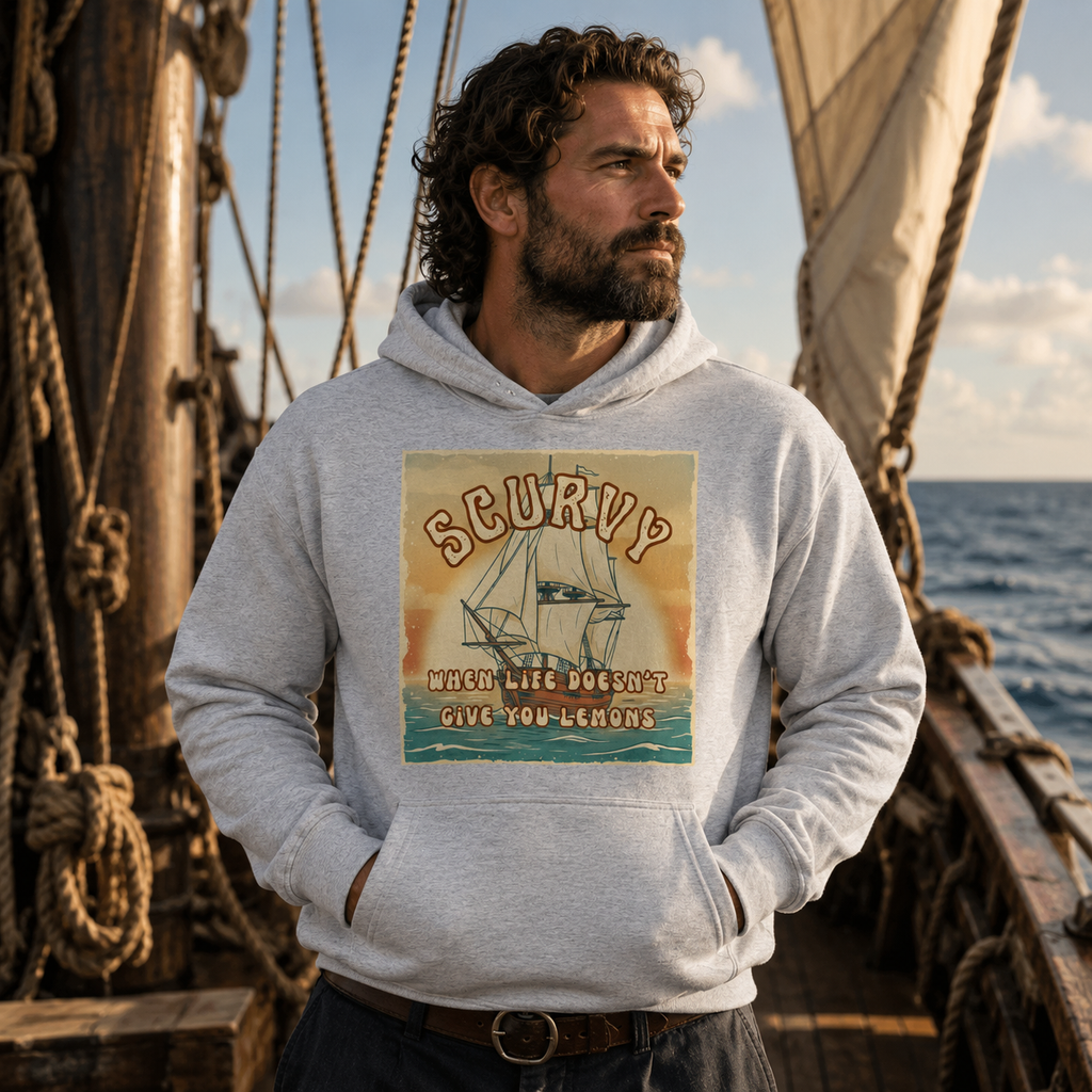 Scurvy – When Life Doesn’t Give You Lemons | Vintage 70s Humor Hoodie 🍋