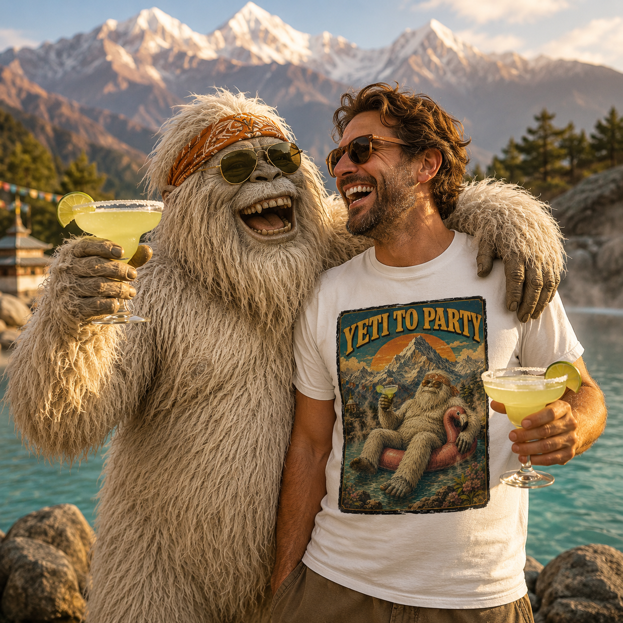 Yeti to Party T-Shirt | Funny Vintage Yeti Cryptid Tee 🏔️🦩😎