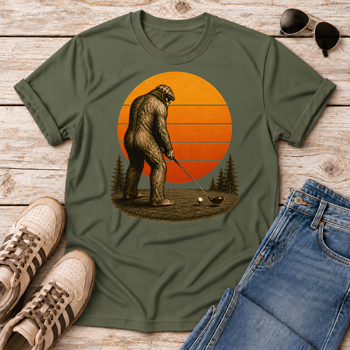 Bigfoot Golfing T-Shirt
