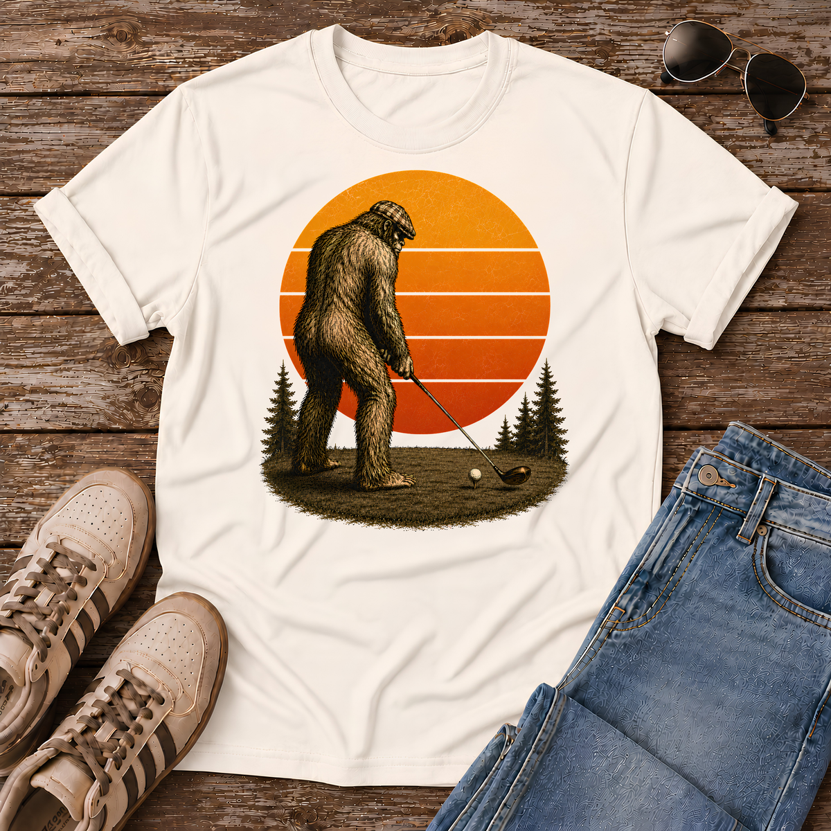 Bigfoot Golfing T-Shirt