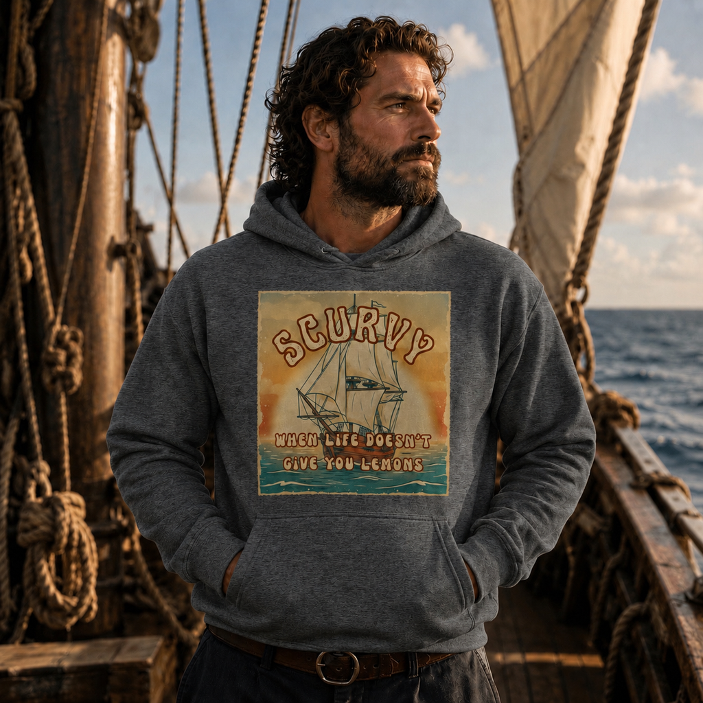 Scurvy – When Life Doesn’t Give You Lemons | Vintage 70s Humor Hoodie 🍋