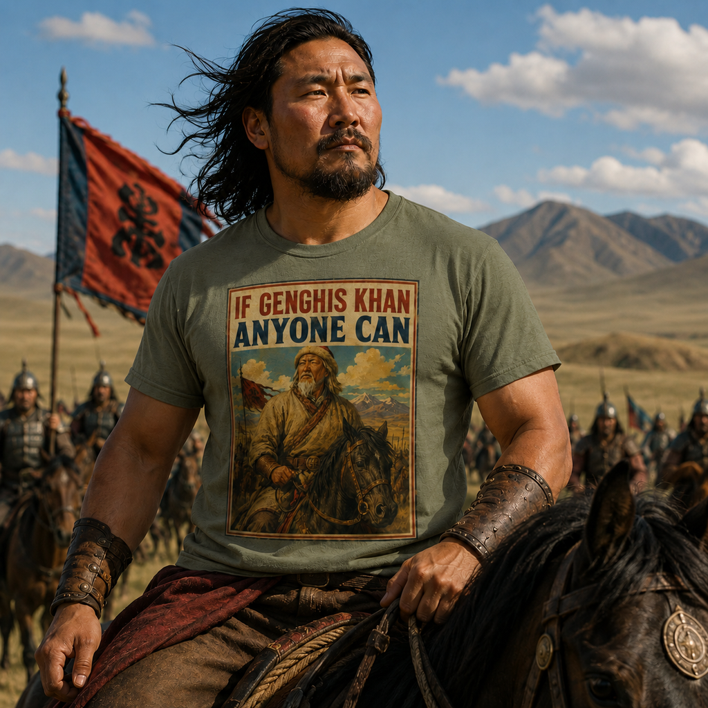 If Genghis Khan, Anyone Can T-Shirt | Funny History Retro Tee ⚔️