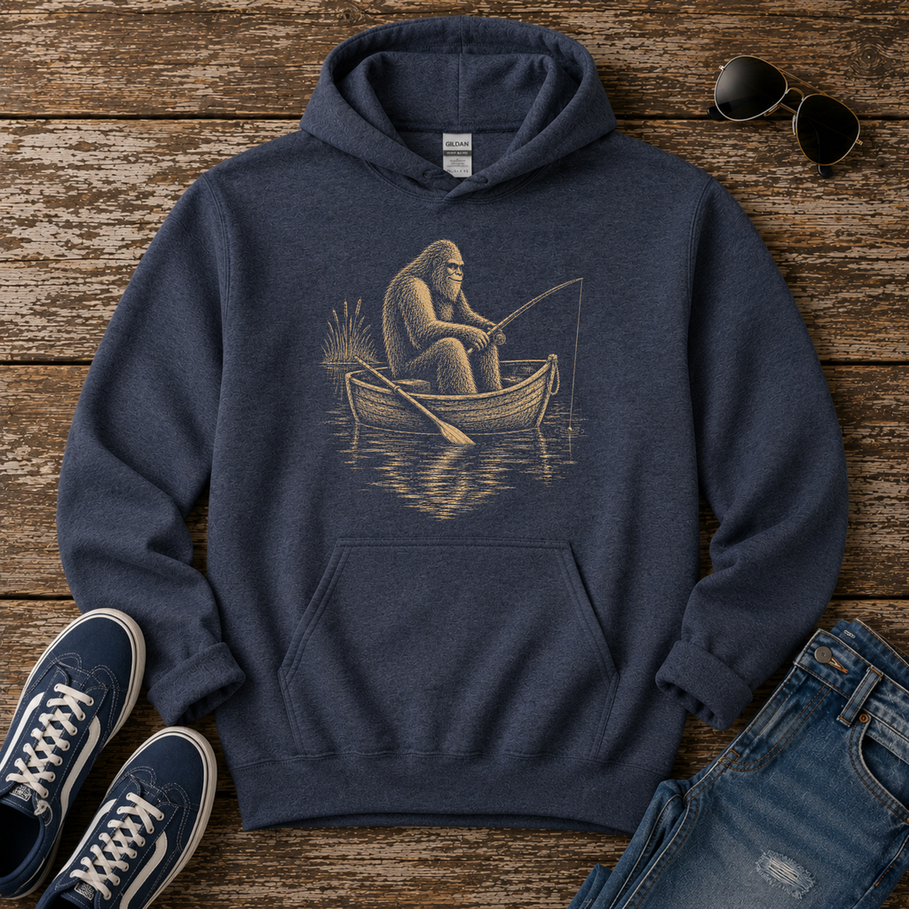 Bigfoot Fishing Hoodie