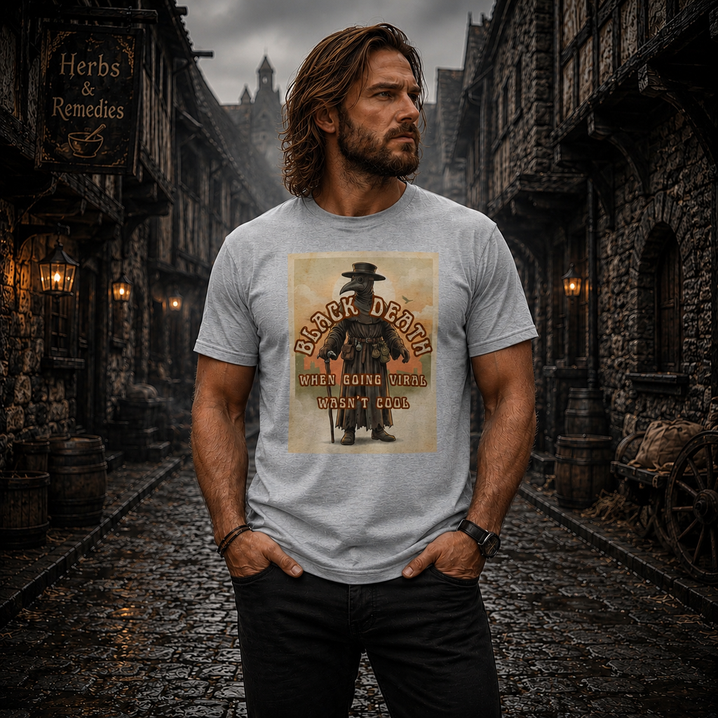 Plague Doctor Vintage Retro Graphic T-Shirt | Medieval 70s Gothic Tee ☠️🦠