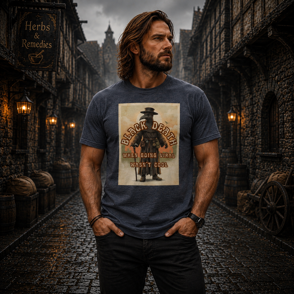 Plague Doctor Vintage Retro Graphic T-Shirt | Medieval 70s Gothic Tee ☠️🦠