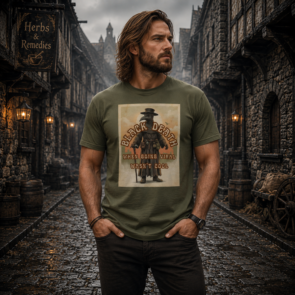Plague Doctor Vintage Retro Graphic T-Shirt | Medieval 70s Gothic Tee ☠️🦠