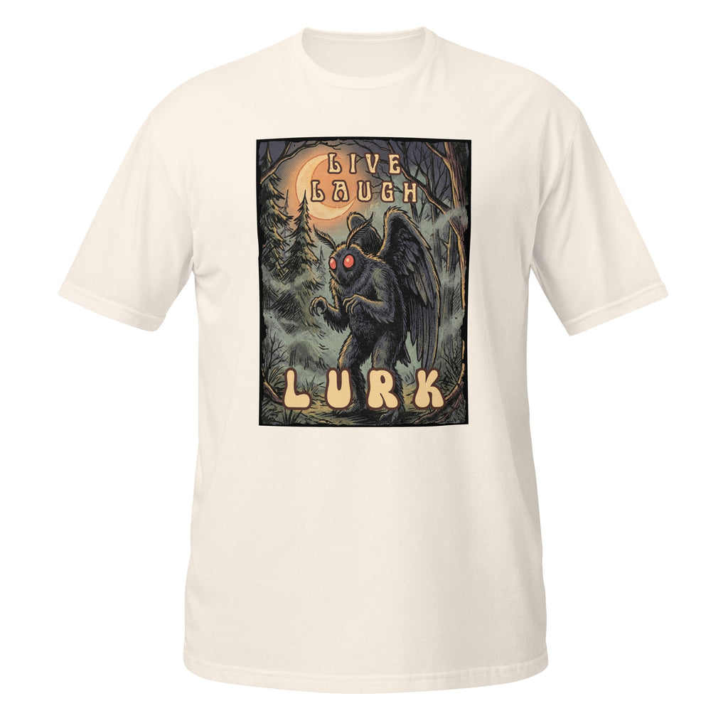 Live Laugh Lurk Vintage Mothman T-Shirt | Retro Cryptid Horror Tee 🌕👀