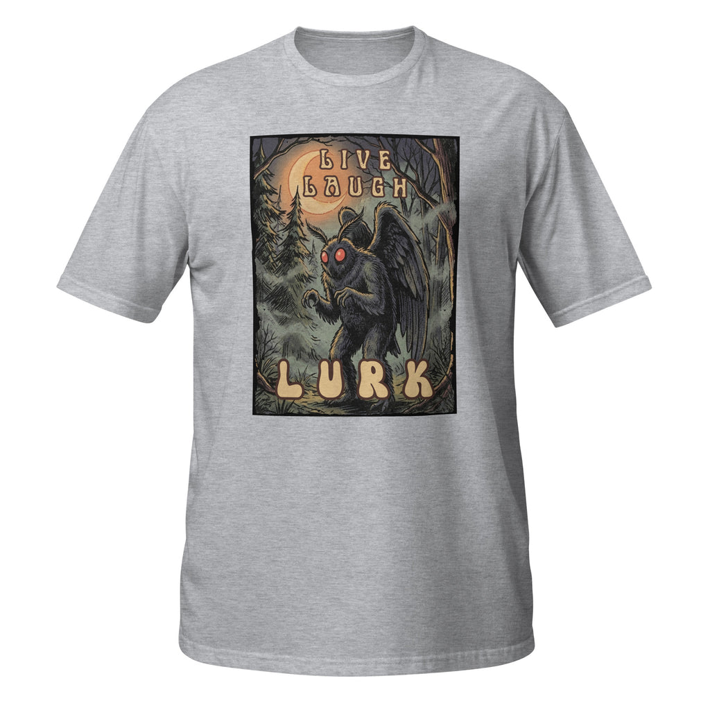 Live Laugh Lurk Vintage Mothman T-Shirt | Retro Cryptid Horror Tee 🌕👀