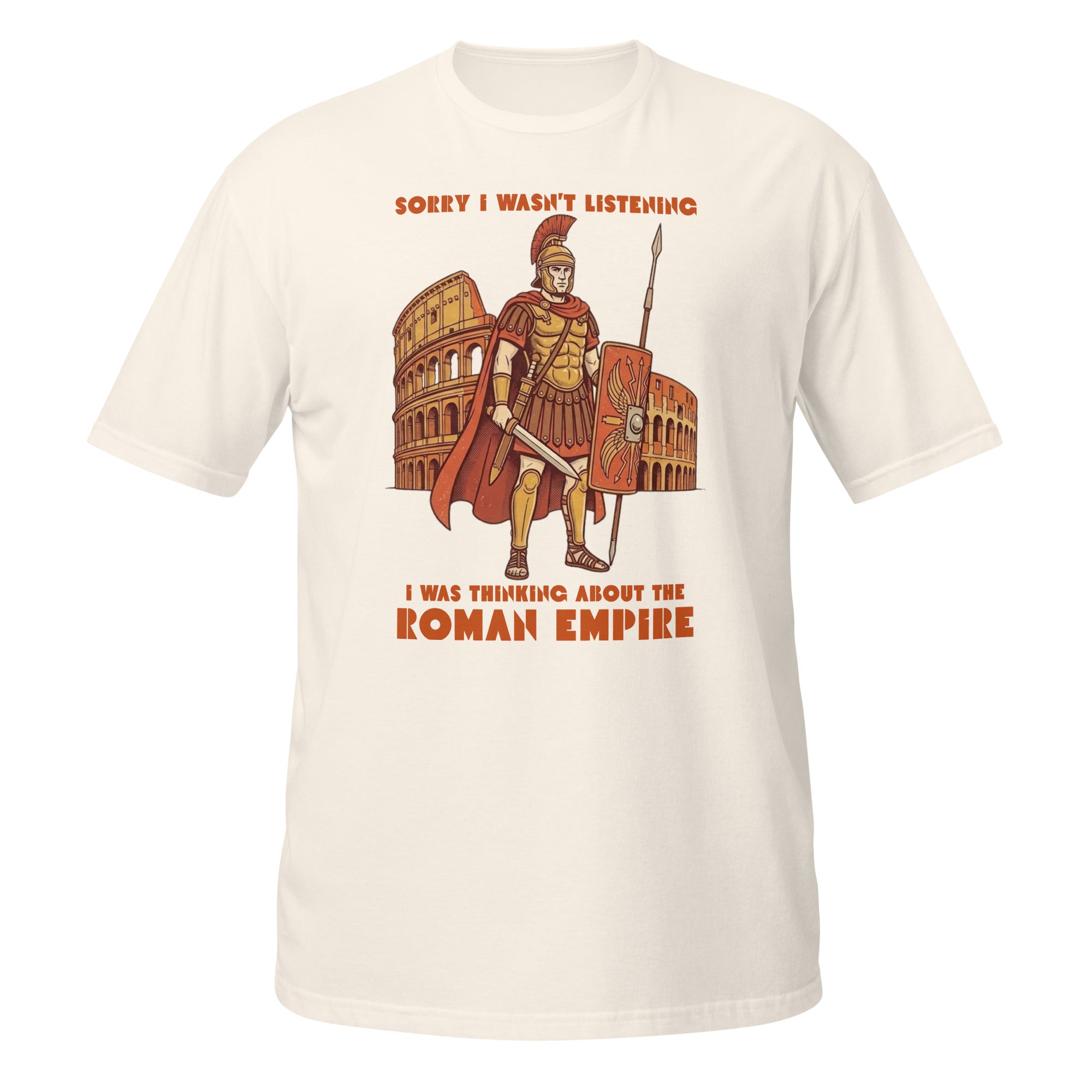 Vintage Roman Empire t-shirt with a retro Roman soldier and Colosseum design. Soft, lightweight, and perfect for history lovers.🏛️⚔️