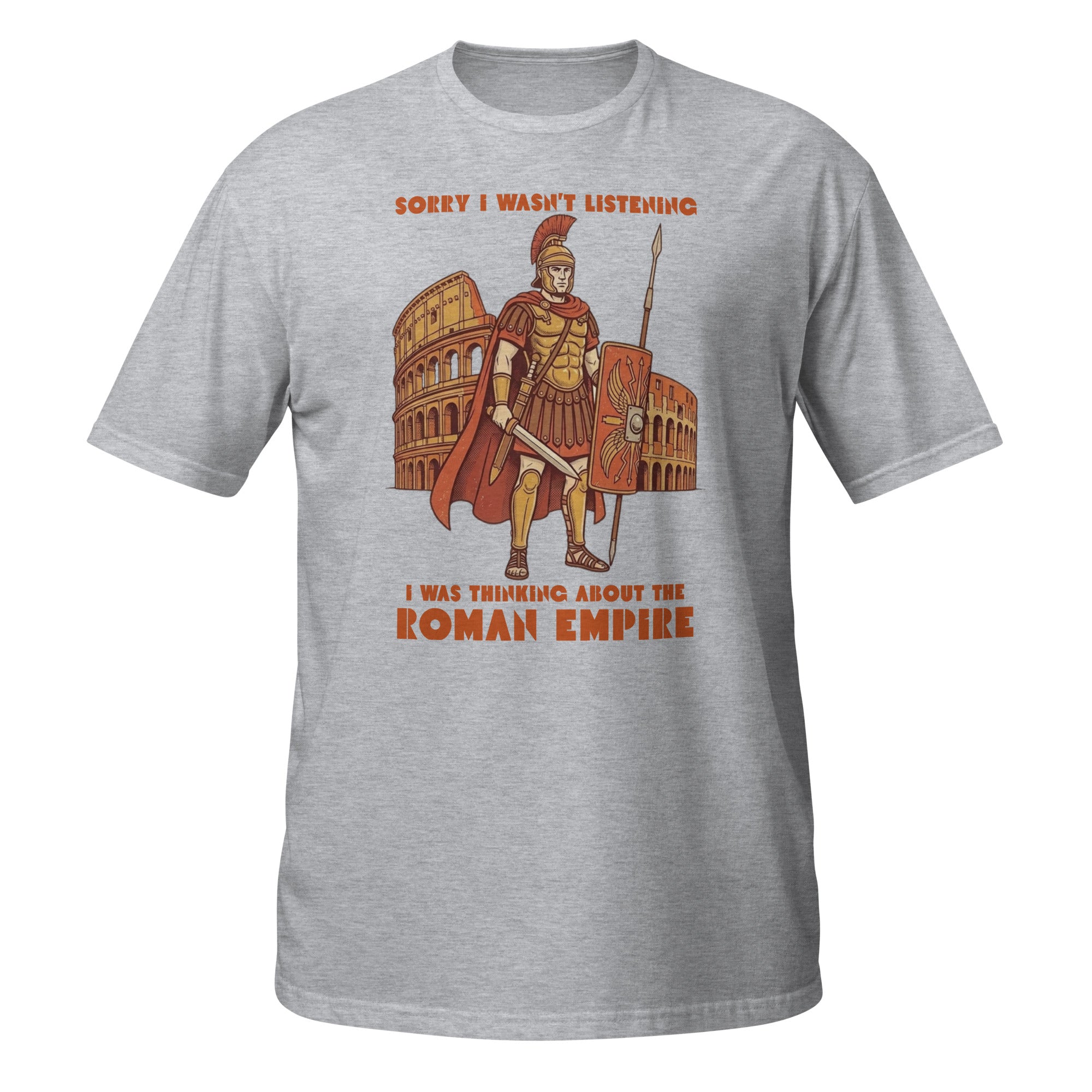 Vintage Roman Empire t-shirt with a retro Roman soldier and Colosseum design. Soft, lightweight, and perfect for history lovers.🏛️⚔️