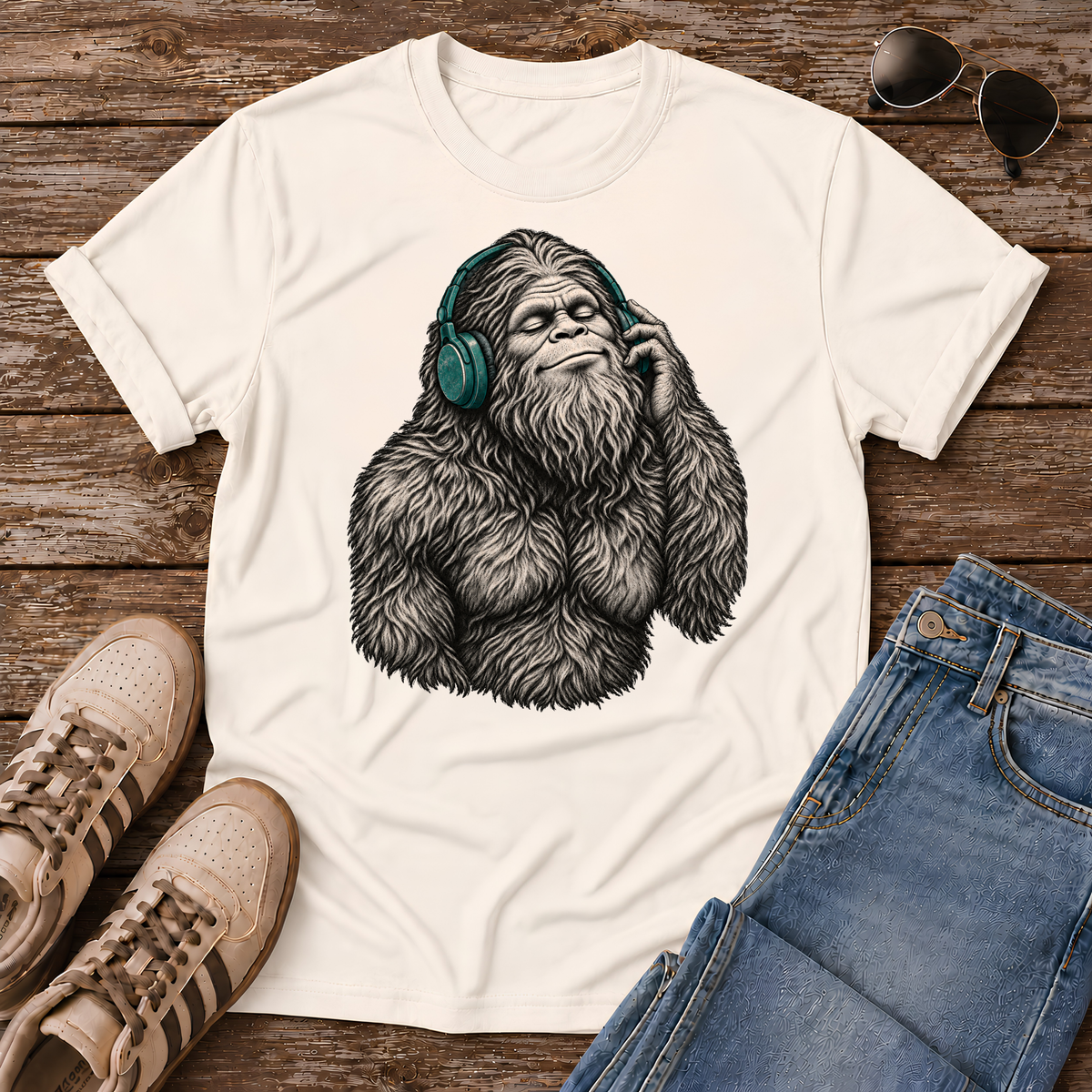 Bigfoot Headphones T-Shirt