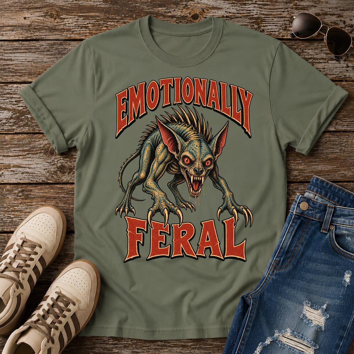Chupacabra Emotionally Feral T-Shirt