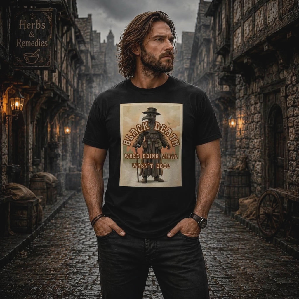 Plague Doctor Vintage Retro Graphic T-Shirt | Medieval 70s Gothic Tee ☠️🦠